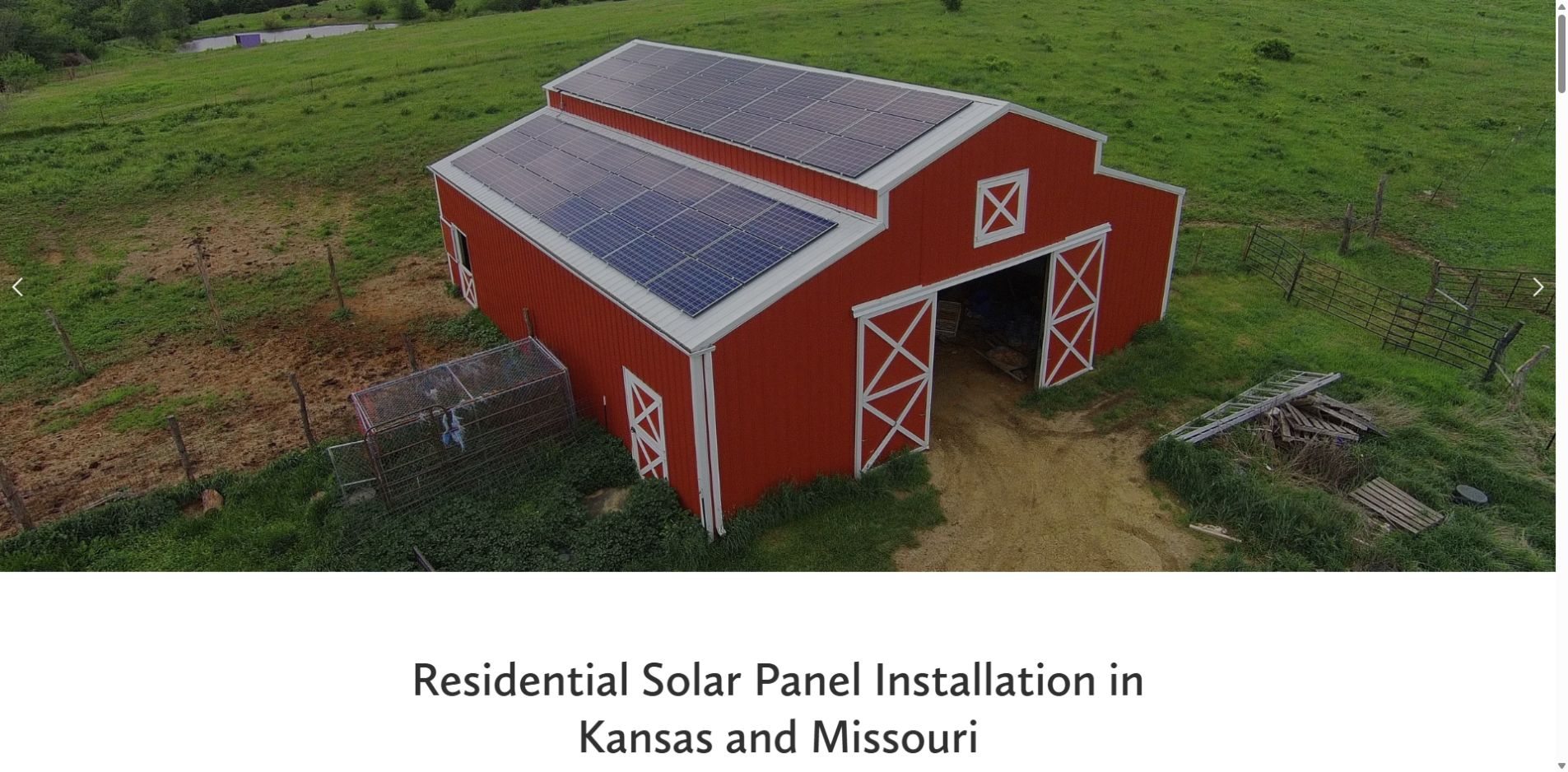 Screenshot of Cromwell Solar official website homepage
