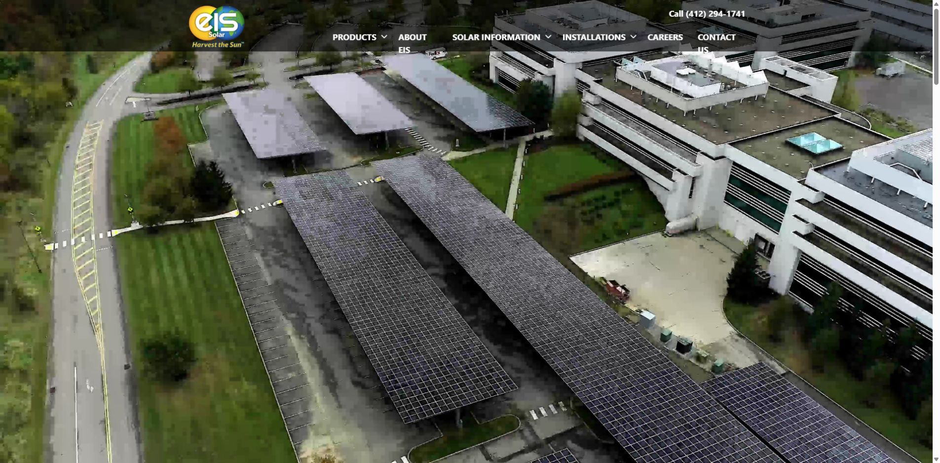Screenshot of Energy Independent Solutions official website homepage