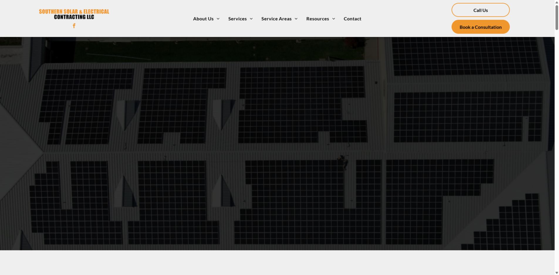 Screenshot of Southern Solar & Electrical Contracting LLC official website homepage